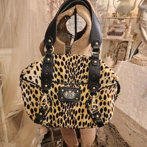 ౨ৎ SOLD* rare 2000s cheetah / leopard juicy couture velour bag ౨ৎ